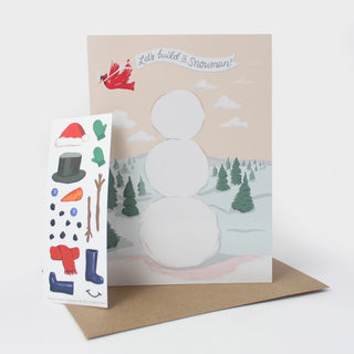 Build A Snowman Holiday Card