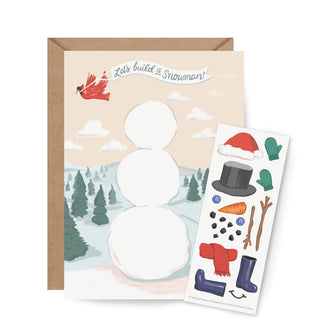 Build A Snowman Holiday Card