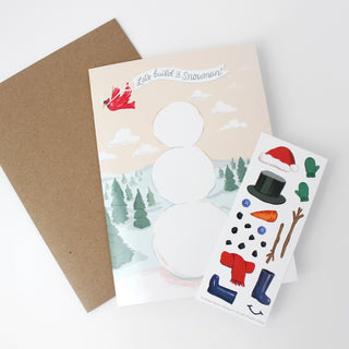 Build A Snowman Holiday Card