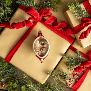 Glass Snowman Diorama Ornament