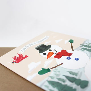 Build A Snowman Holiday Card