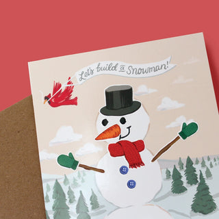 Build A Snowman Holiday Card