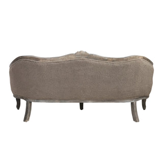 Bouclé Fabric Upholstered Pintucked Sofa