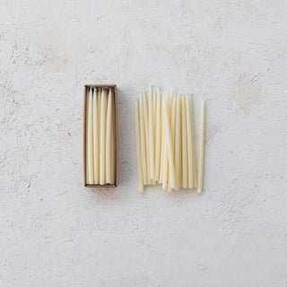 Box of 24 Thin 1/2" Taper - Ivory
