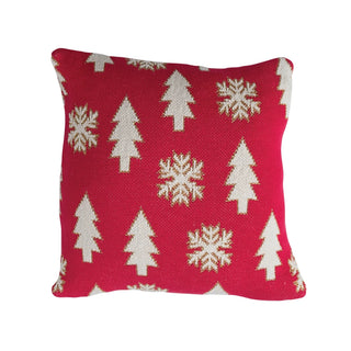 18” Frosted Pines & Snowflakes Pillow