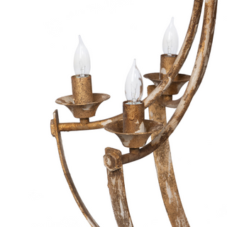 Weathered Gold-Tone Chandelier