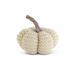 Small Knitted Pumpkin - Cream