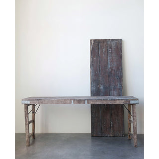 Reclaimed Wood Folding Table