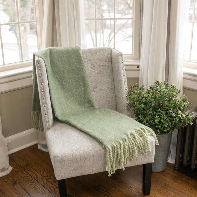 Green 2025 tassel throw