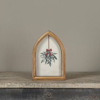 8" Mistletoe Framed Tabletop Sign