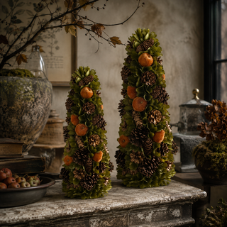 Rusty Apple & Pinecone Trees - Choose Size