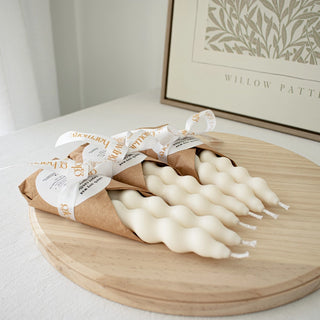 Set of 2 Twisted Taper Candles