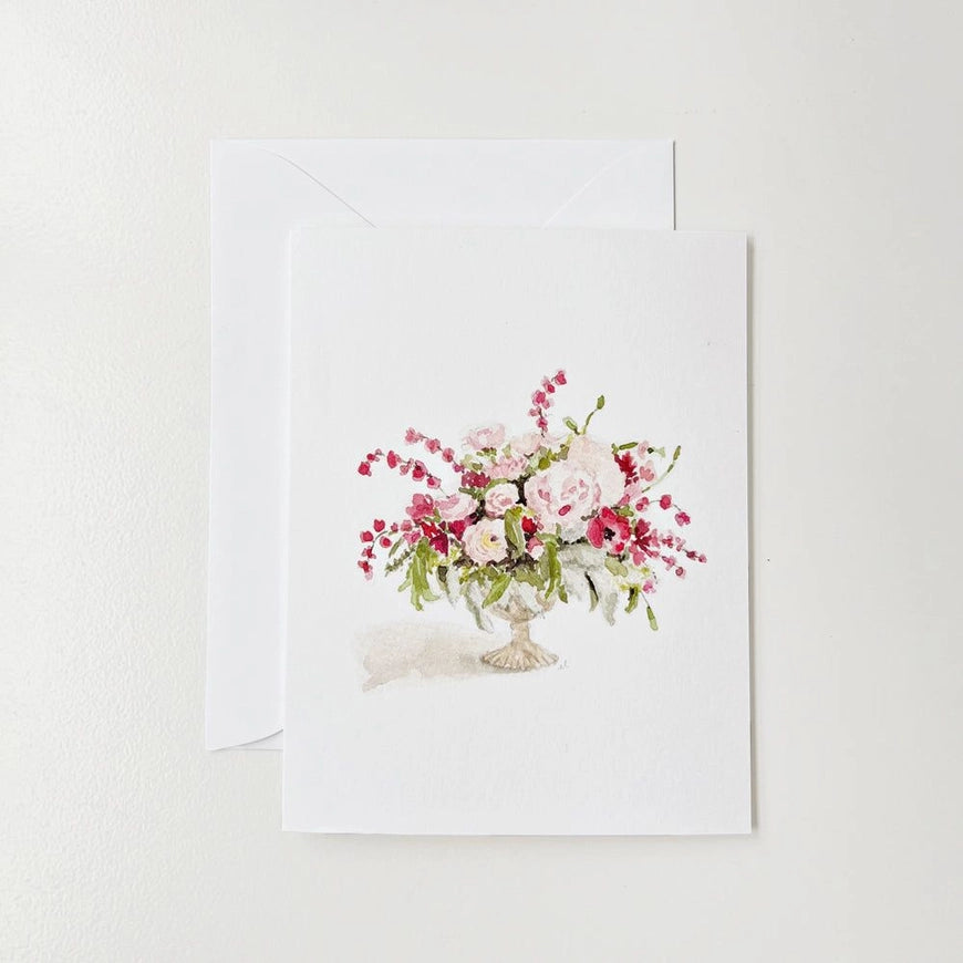 Set of 8 Pinks Bouquet Notecards