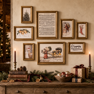 Vintage Style Christmas Joy Gallery Wall Art Set