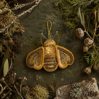Gold Beaded Beetle Ornament - Choose Style
