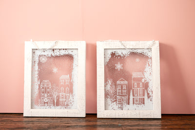 Snowy Village Wall Decor Collection - Choose Style