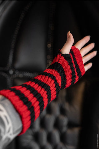 Spooky Striped Arm Warmers