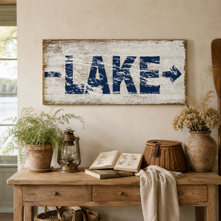 Canvas Lake Sign - Available in 3 Sizes