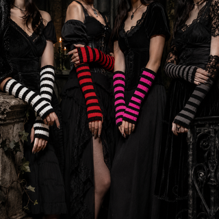 Spooky Striped Arm Warmers