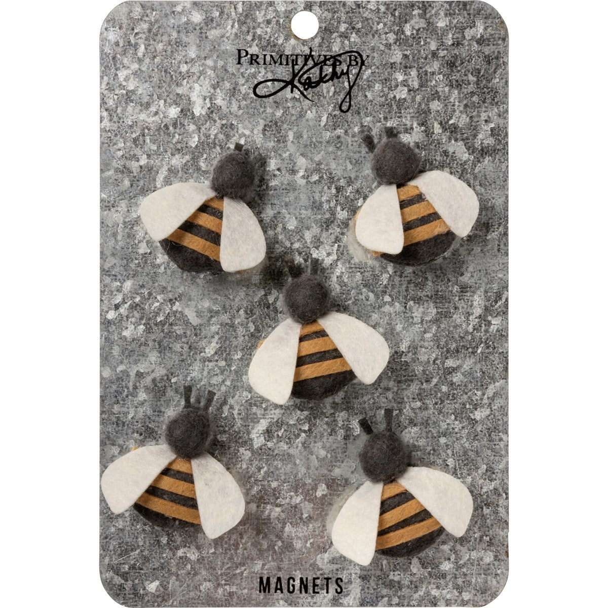 Set of 5 Felt Bee Magnets