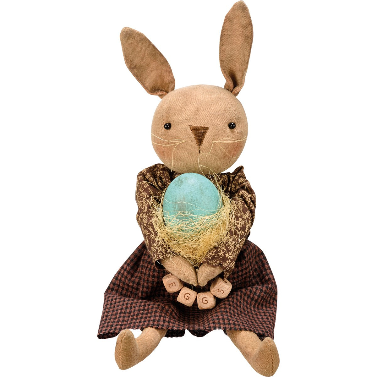 Primitive Style Rabbit with Egg Doll