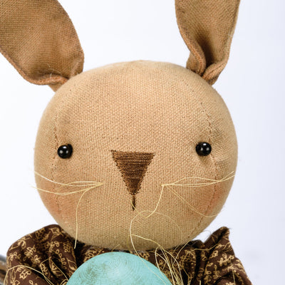 Primitive Style Rabbit with Egg Doll