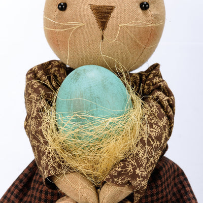 Primitive Style Rabbit with Egg Doll