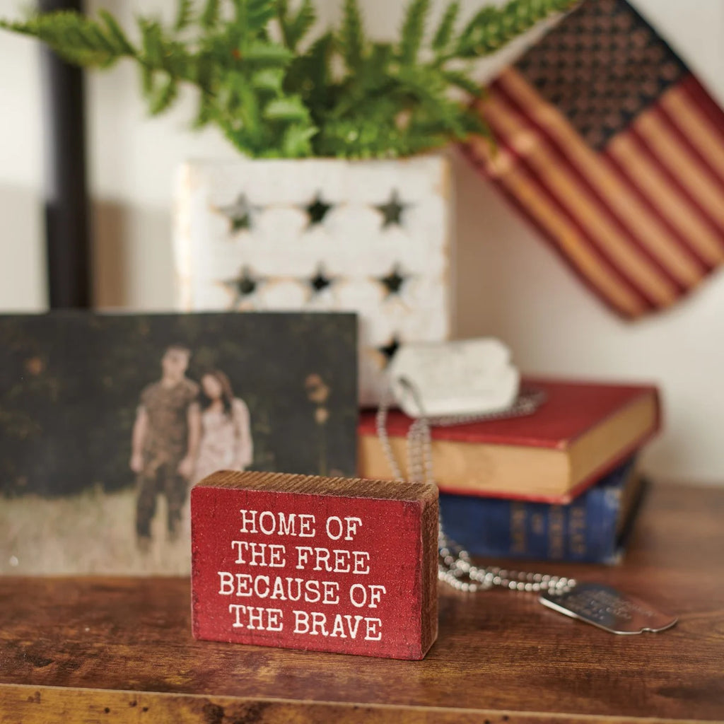 The Brave Block Sign – Cotton & Crete