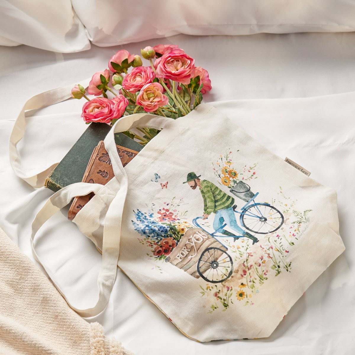 Flower Cart Bicycle Tote