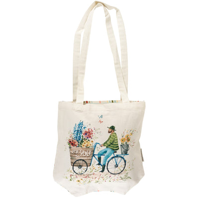 Flower Cart Bicycle Tote