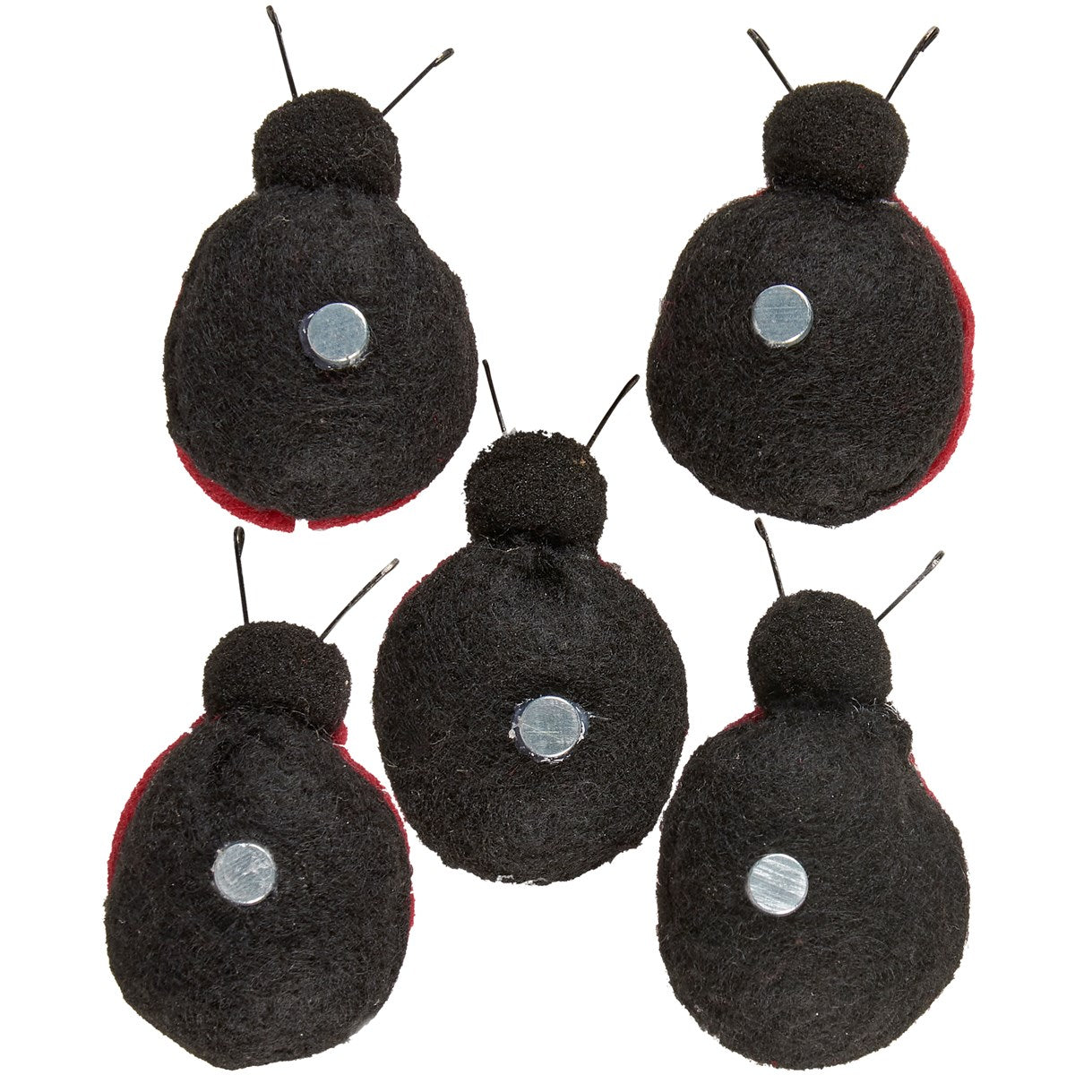 Set of 5 Felt Ladybug Magnets