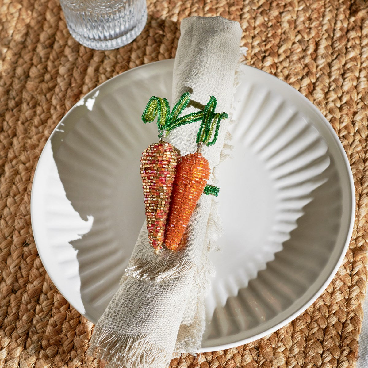 Beaded Carrot Napkin Ring