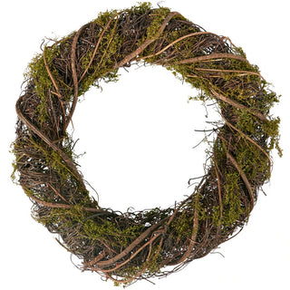 13.75" Moss and Grapevine Wreath