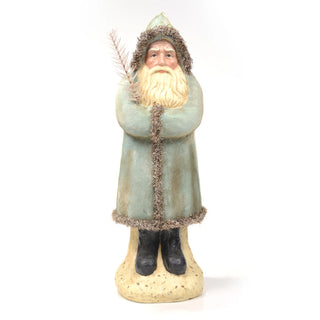 16" Soft Blue Velvet Belsnickle Santa