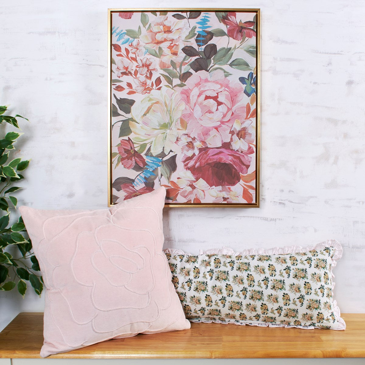 Cabbage Rose Canvas Wall Art