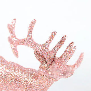 Sugarplum Woodland Glitter Deer Set of 4