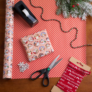 Santa Faces Gift Wrap