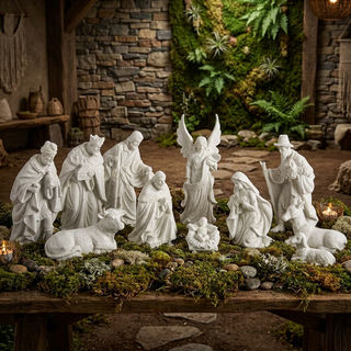 12 Piece Sugared Nativity Set