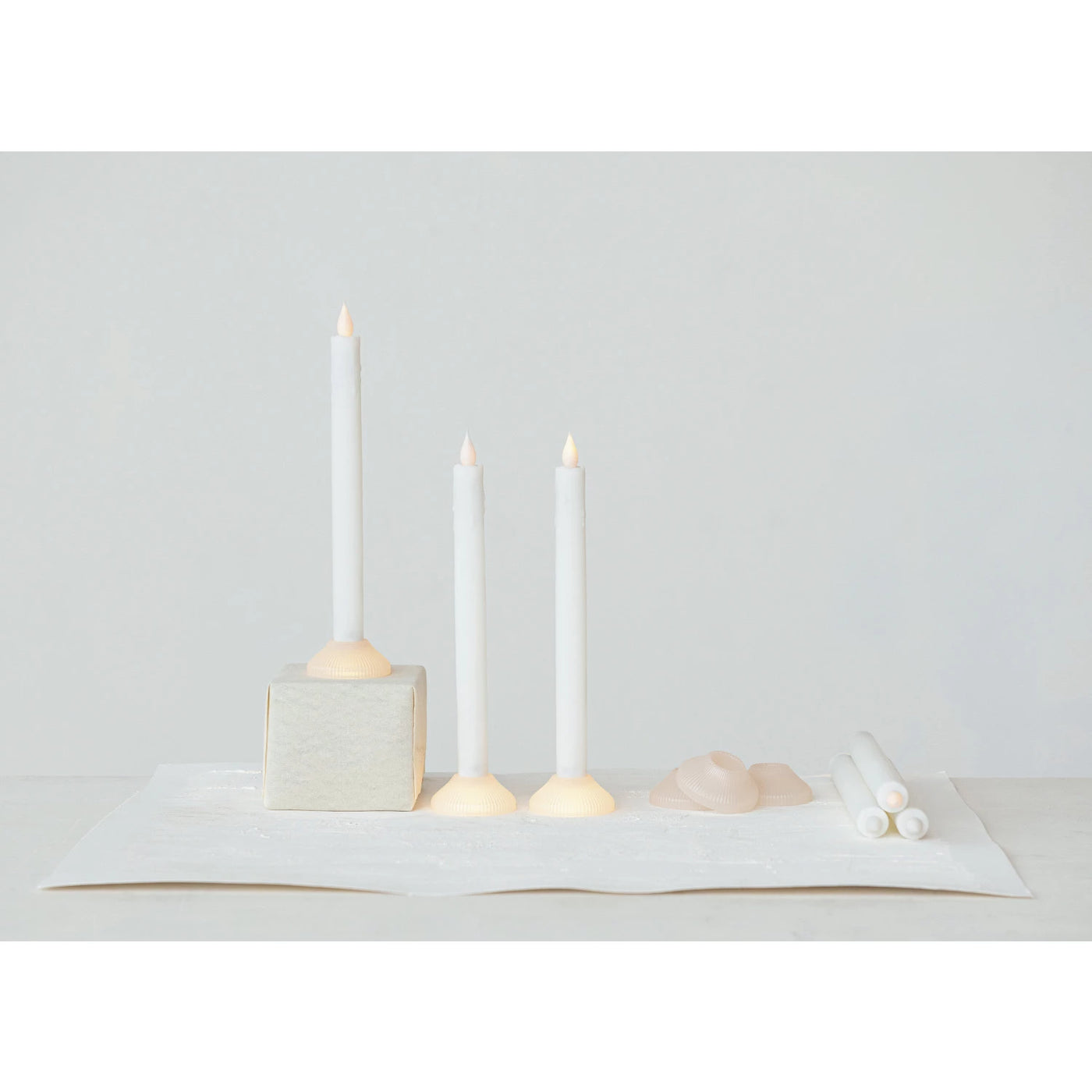 Set of 6 LED Flameless Taper Candles