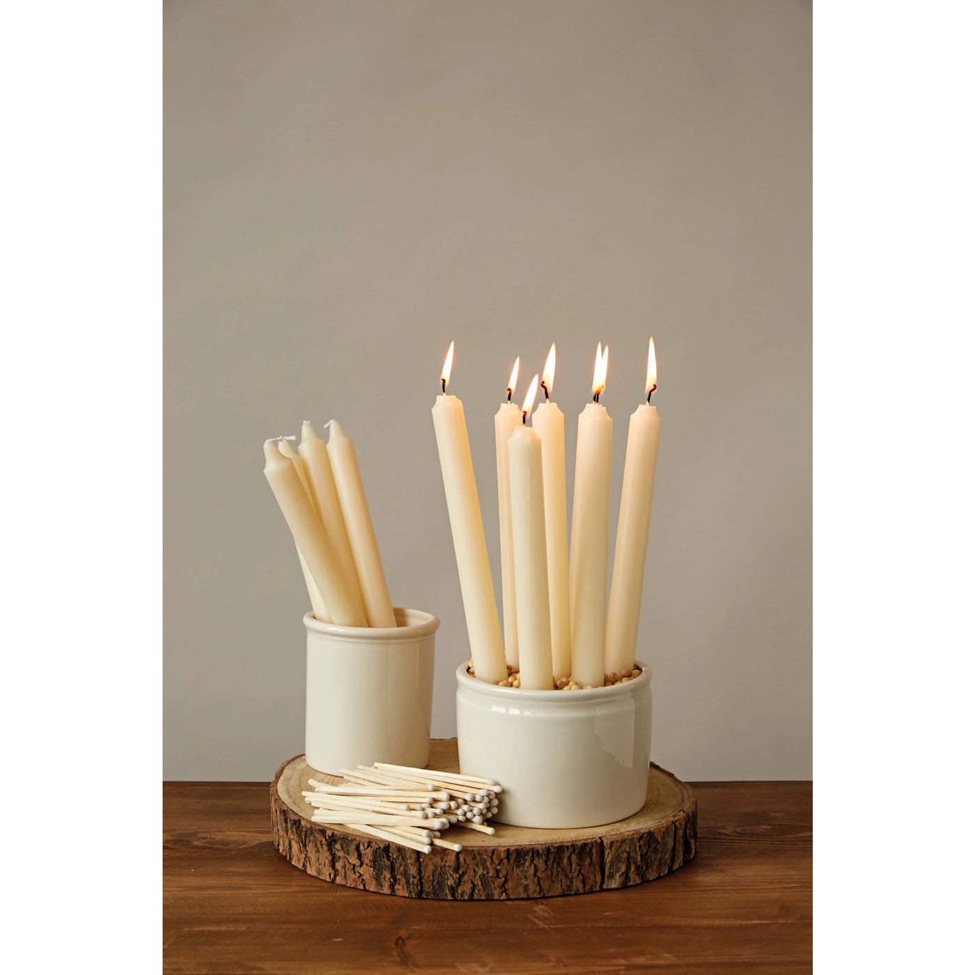 Set of 12 Unscented Taper Candles