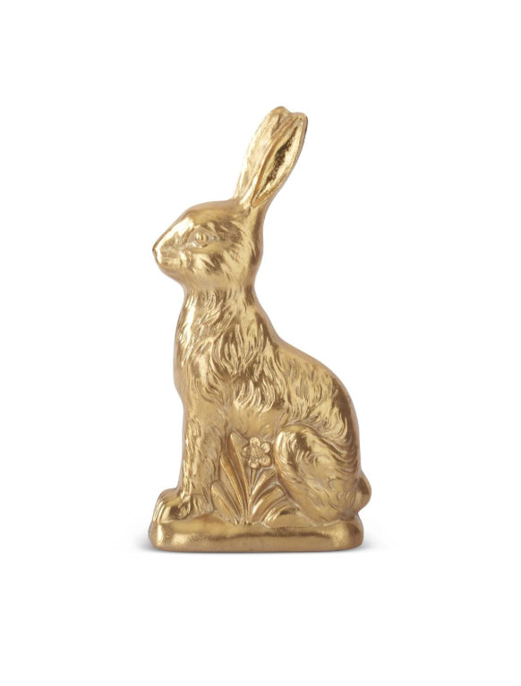 14" Gold Foil Resin Bunny