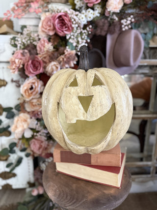 15" Big Mouth Pumpkin - White