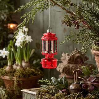 Camp Lantern Glass Ornament