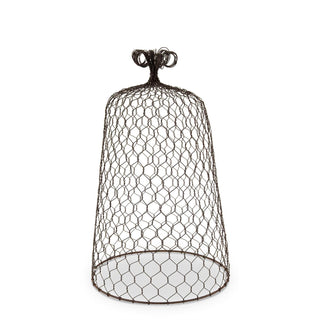Set of 3 Rustic Wire Cloches