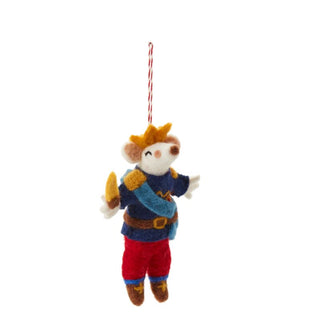 Regal Mouse Felt Ornament - Choose King or Queen
