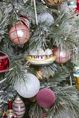 Banana Split Sundae Glass Ornament