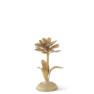 Gold Whitewashed Metal Flower - Choose Size