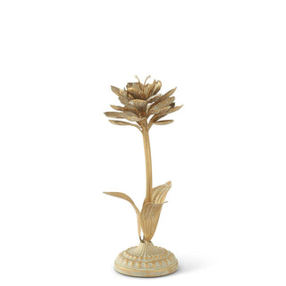 Gold Whitewashed Metal Flower - Choose Size