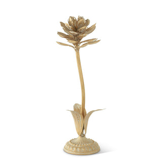 Gold Whitewashed Metal Flower - Choose Size
