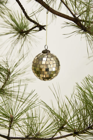 Antique Disco Ball Ornament - Choose Size